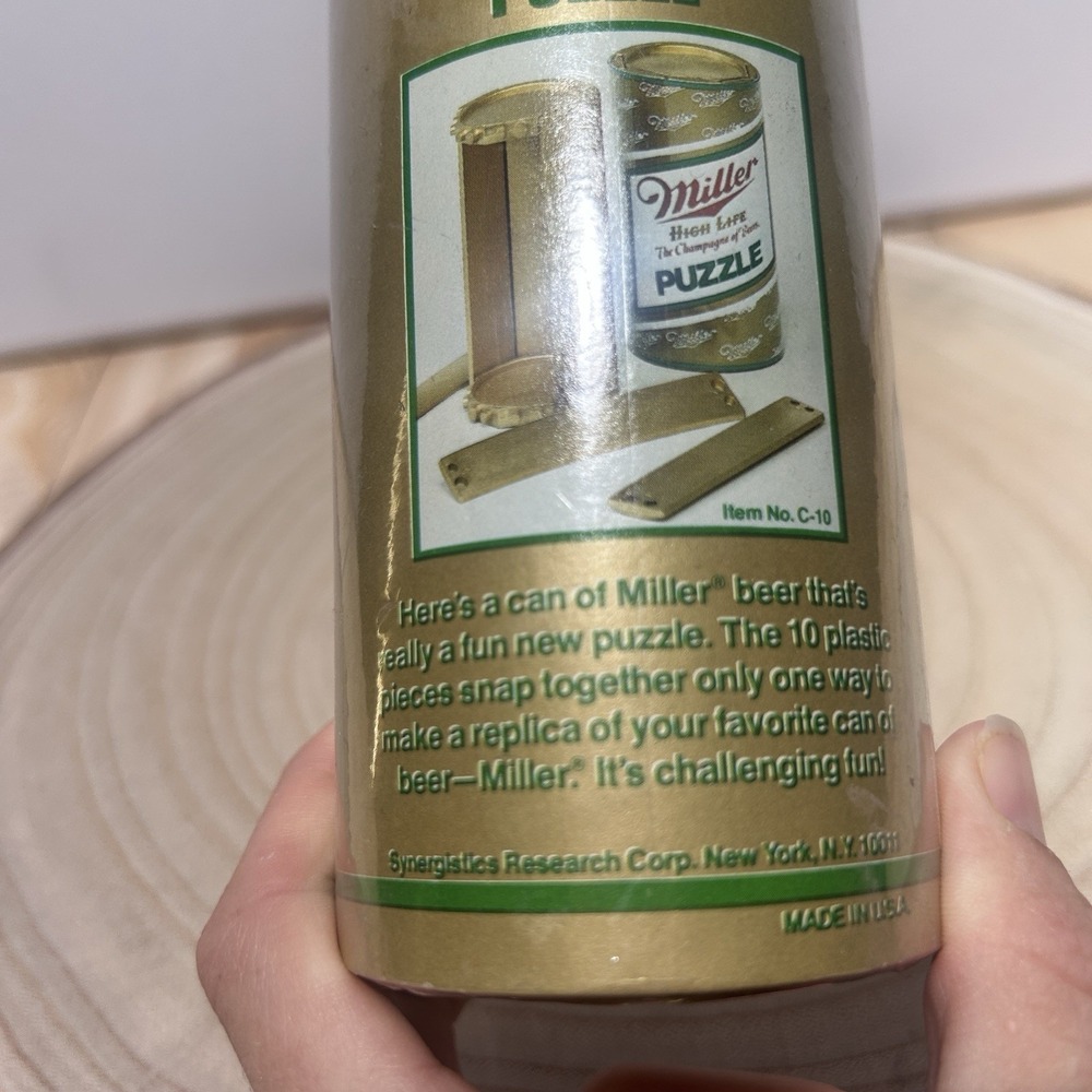 Vintage 1980's MILLER HIGH LIFE BEER CAN PUZZLE New in Package Made in the USA - Picture 6 of 8